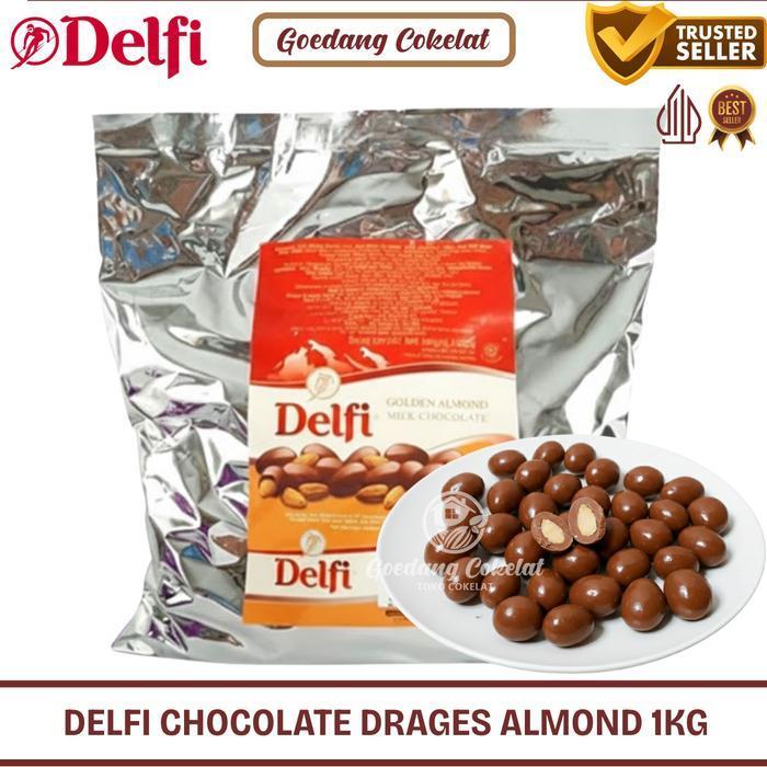 Coklat Delfi Kiloan 1Kg Dragees Almond Cashew Original Halal Snack Lebaran Grosir