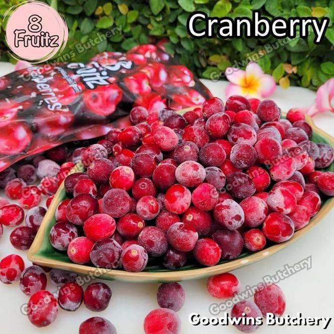 Frozen fruit IQF CRANBERRY 8Fruitz | buah beku import 8 Fruitz CRANBERRIES 500g