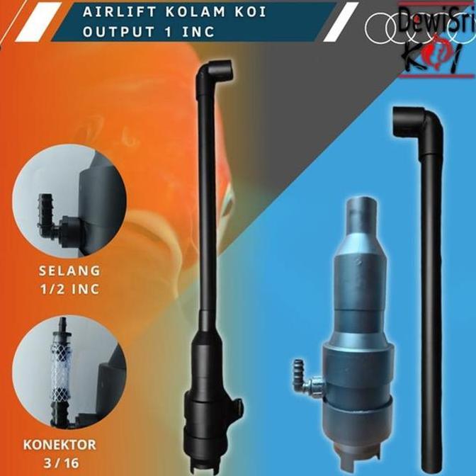 NEW Airlift Pump Kolam Koi Output 1 Inch Pompa Sirkulasi Air Hemat Listrik