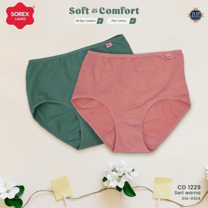 Wokpu- Celana Dalam Wanita Sorex 1229 Ukuran Eql Atau Xxxl Dijamin Murah