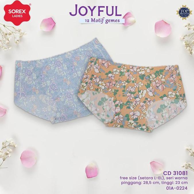 Wokpu- Sorex Cd Seamless Motif Joyful Celana Dalam Anti Nyeplak L-Xl 31081