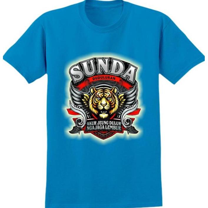 Lansungkirim- Kaos Sunda Atasan Gambar Kata-Kata Oblong Cowok Dewasa Lengan Pendek Distro Katun Lemb