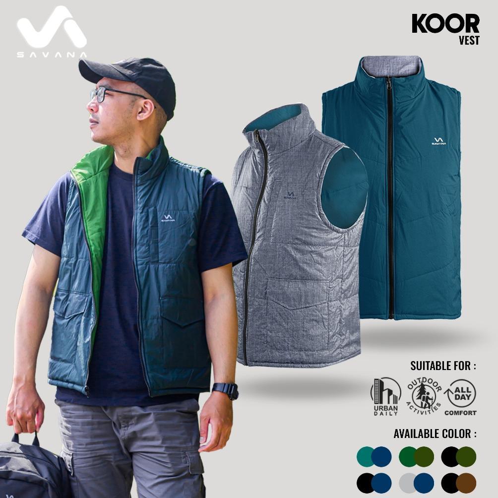 NEW Savana Vest Windbreaker Rompi Bolak Balik - Koor [terbaik][terlaris]