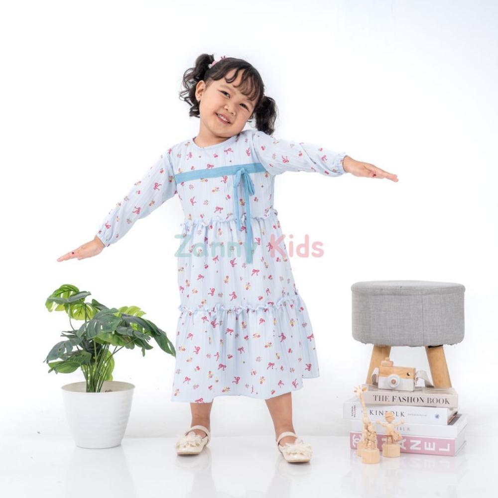 DISKON ZANNY KIDS-SELENA GAMIS ANAK PEREMPUAN,GAMIS MOTIP ANAK,GAMIS  LEBARAN, BAJU ANAK PEREMPUAN,B