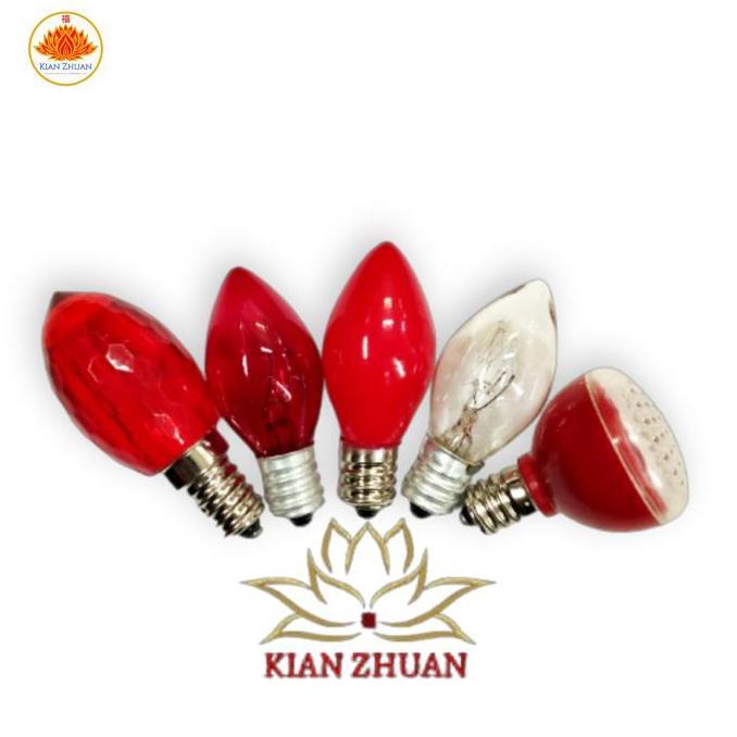 Ready  Bola Lampu Bohlam Mini/Kecil Merah/Kuning LED/Biasa