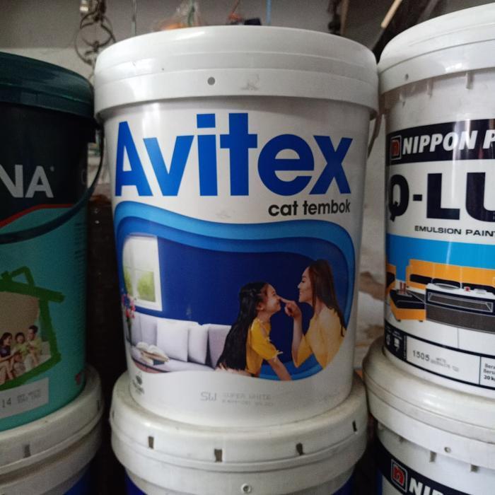 Cat tembok Avitex SW Super White kemasan 25 kg ( pail )