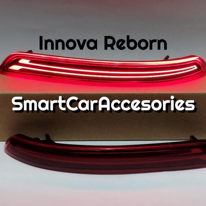 TERLARIS - LAMPU REFLEKTOR BEMPER BUMPER BELAKANG LED INNOVA REBORN RUNNING SMOKE