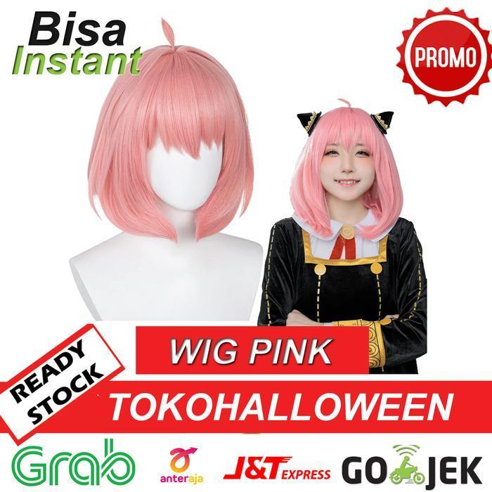 Wig Pink Cosplay Anya Forger Sakura Dll