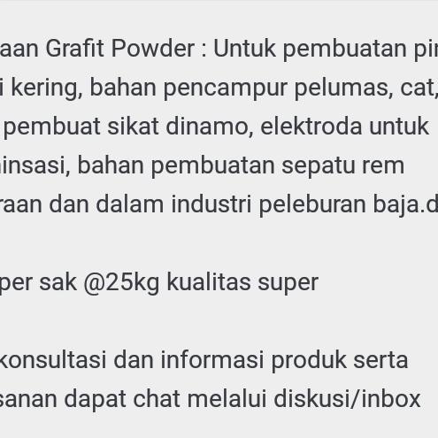 Graphite Powder / Bubuk Powder graphite