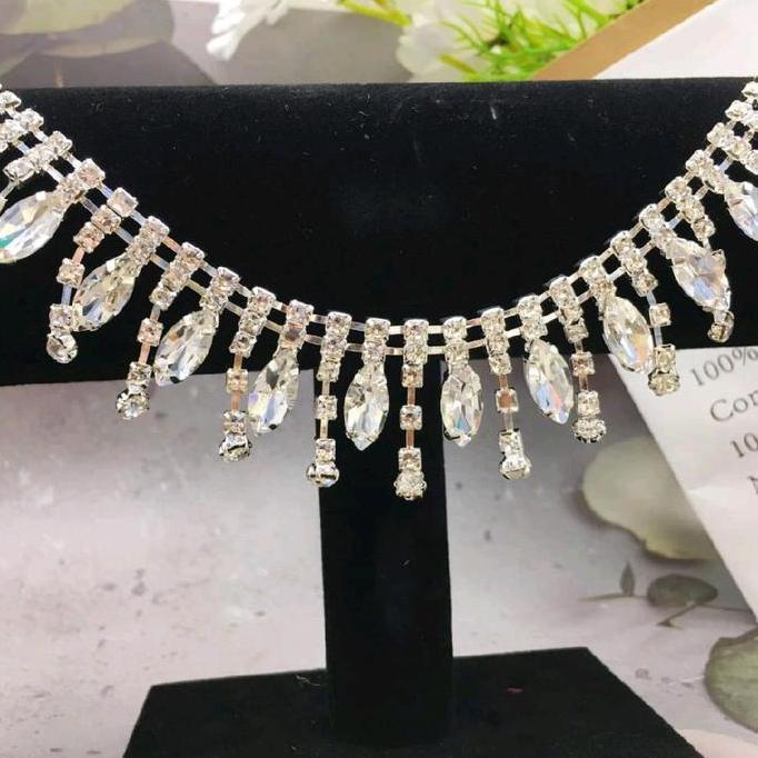 Rhinestone Decal Glass Motif Mata Kuda Aksesoris Baju Gaun Pengantin Payet Rangkai Jahit Manik Canti