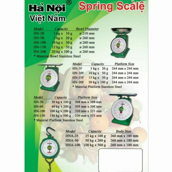 Timbangan Jarum Duduk HANOI Vietnam 100Kg (Datar)
