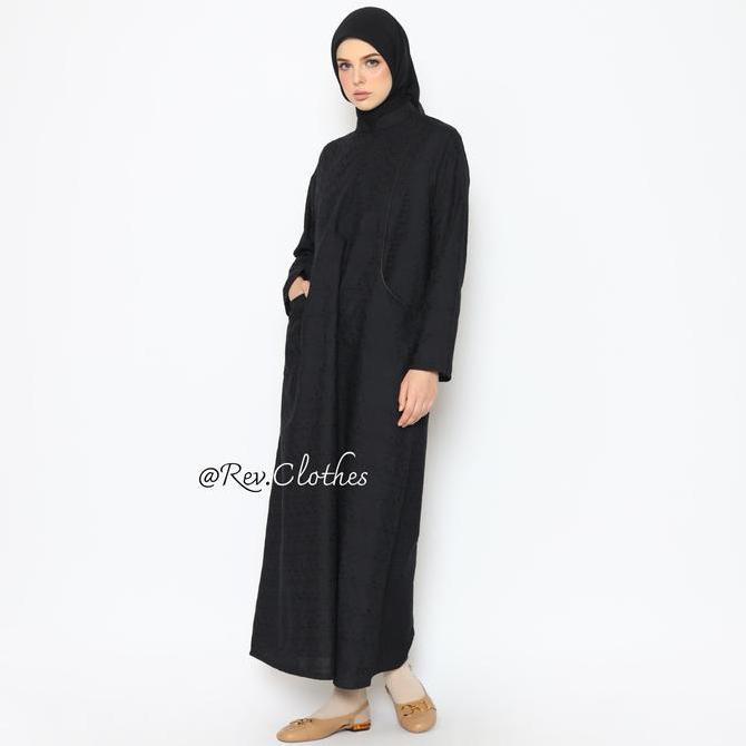 Busana Muslim Gamis Hitam Umroh / Gamis Hitam / Baju Gamis Hitam