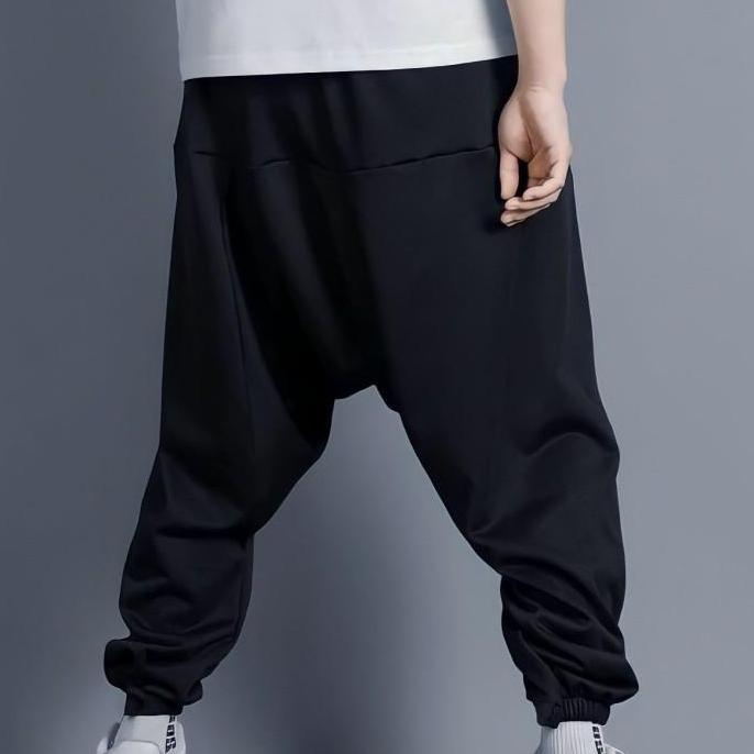 celana panjang harem pria etnik casual musim semi longgar