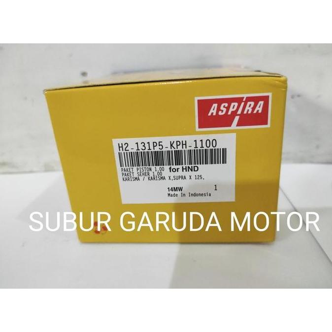 SEHER PISTON KIT SUPRA X 125 LAMA KARISMA KPH MERK ASPIRA KUALITAS ORI