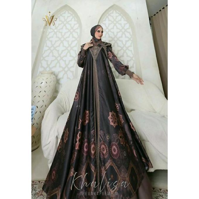 Gamis Khalisa Set Scraf By Trevana Motif Mewah