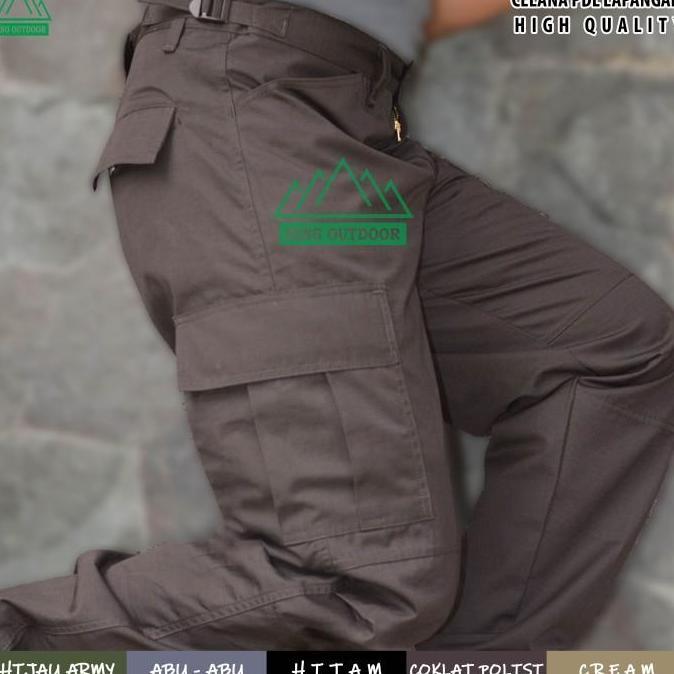 CELANA TACTICAL PDL JUMBO (46-48) RIPSTOP TORNADO WARNA COKLAT POLISI