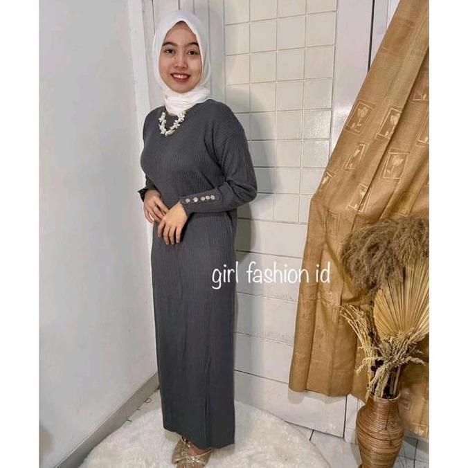 Dress Inara || Gamis Knit Inara