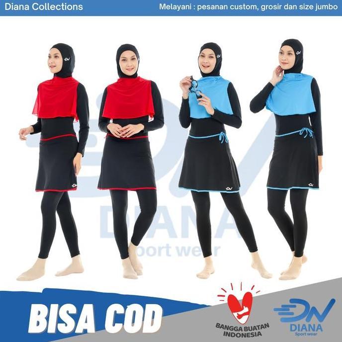 Baju renang muslim jumbo | Baju renang muslim wanita set | Pakaian renang muslimah | Kerudung renang