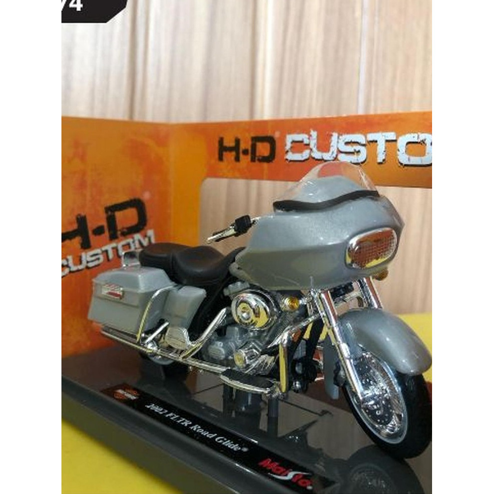 Diecast motor Harley Davidson Maisto warna abu abu