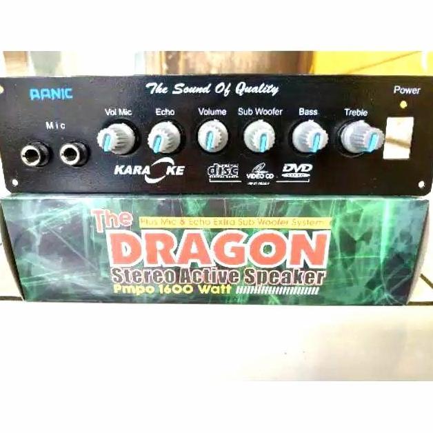 KIT AMPLIFIER SPEAKER AKTIF KARAOKE PLUS ECHO THE DRAGON HEMAT