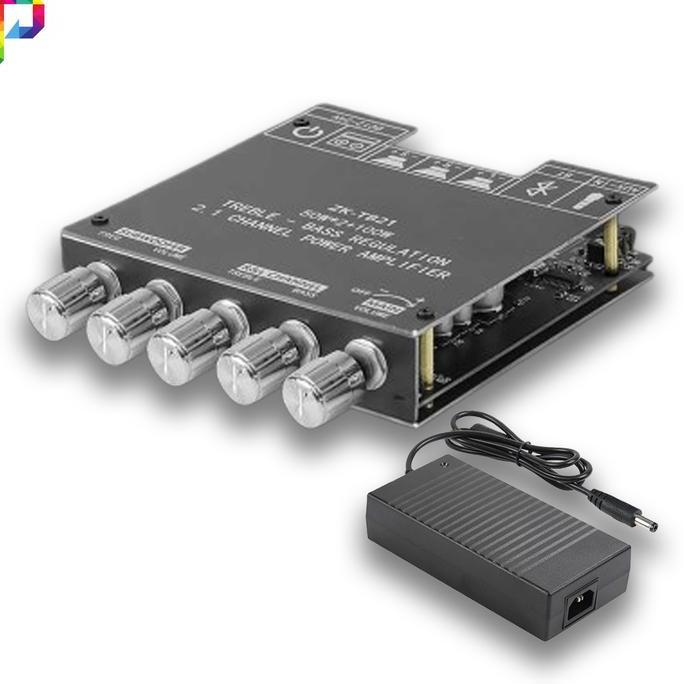 Ampli Bluetooth Receiver Amplifier Subwoofer 50W x2 + 100W 2.1 RESTOCK