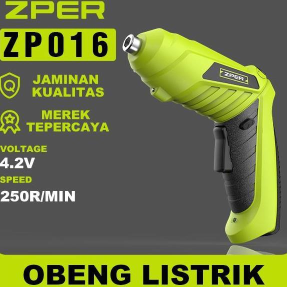 Basercell - ZPER Mesin Bor Baterai 4.2V Obeng Listrik Cordless Drill Battery Bor Kayu Triplek Besi B