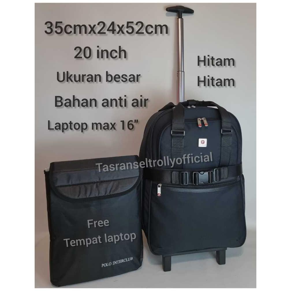 Tas Ransel Troli waterproof 20 inch Troli Polo Interclub.