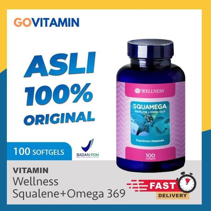 Wellness Squamega Squalene 369 Omega 3 6 9 Complete EFA 100 Kapsul