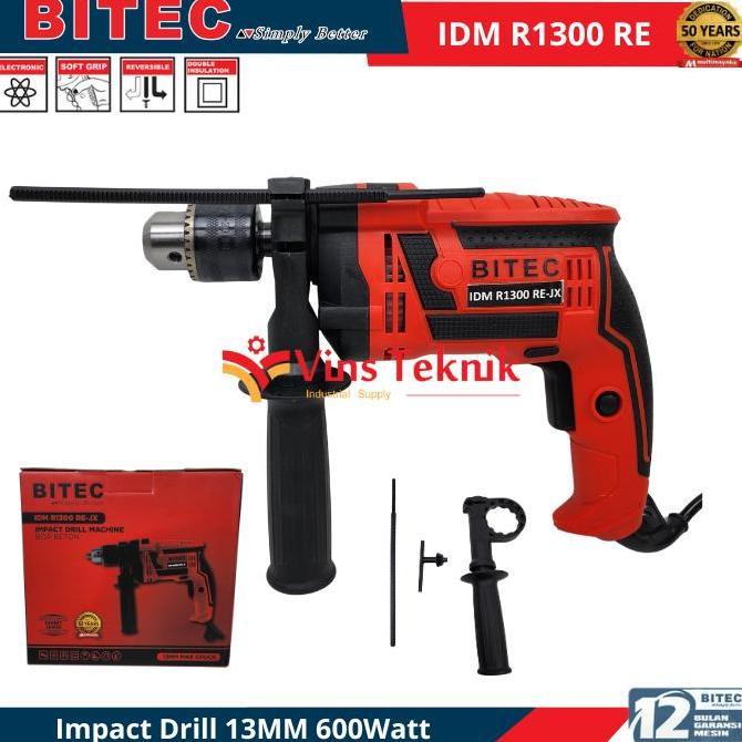 Spesial Bitec Idm R1300 Re Mesin Bor Tembok Listrik Impact Drill Hammer Drill 13Mm 600Watt Idmr1300