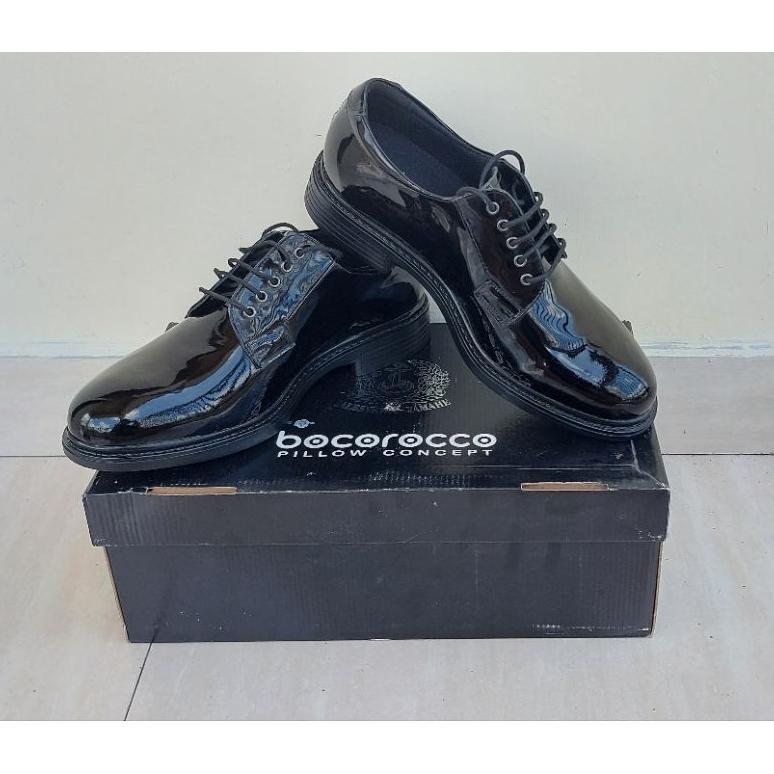 Sepatu PDH TNI AL Kulit Kilap Merk Bocorocco terlaris