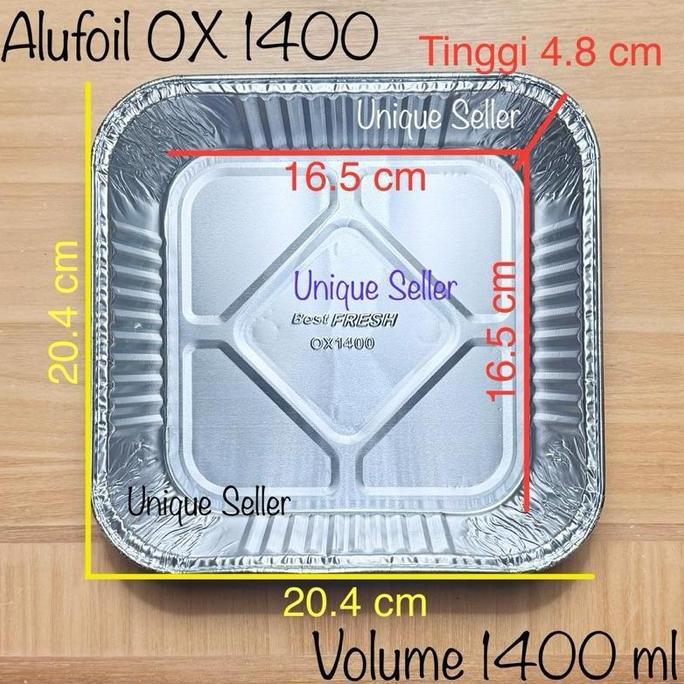 Promo [Isi25] Aluminium Foil OX 1400 Uk 20x20 cm Bestfresh / Aluminium Foil 20x20cm Best Fresh / Alu