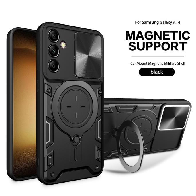 DF71 >> For Samsung Galaxy A54 5G hardcase Olex Round Slide camera hard soft case cover robot ring c