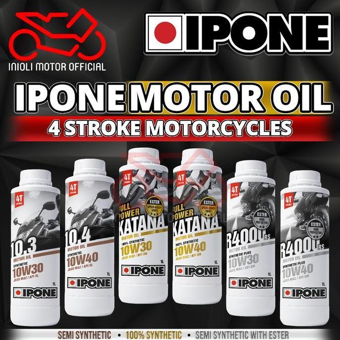 OLI IPONE R4000 RS FULL POWER KATANA 10.3 10.4 OLI MESIN IPONE MOTOR 4-TAK 4-STROKE SEMI SYNTHETIC 1