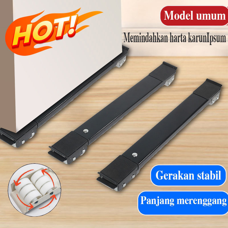 Roda Lemari Portable Roda Kulkas / Tatakan Kulkas / Tatakan Mesin Cuci / Roda Kulkas Kuat