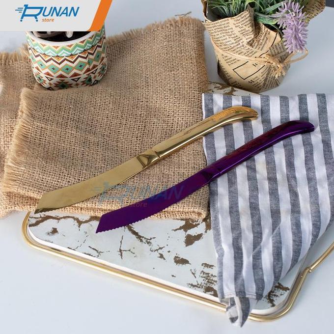 Pisau Steak Daging Emas Stainless Knife Steak Gold Hotel Cafe