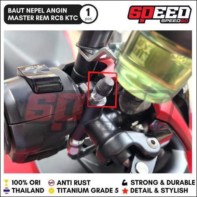 Baut Titanium Nepel Angin Master Rem RCB KTC Grade 5 King Nut