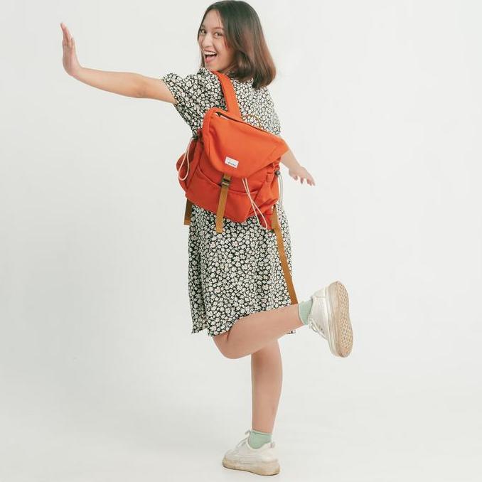Ready Evroa Nancy Medium Backpack - Terracota Canvas | Tas Mini Ransel Ipad, Notebook 12 inch | Back
