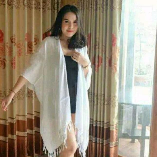 UPFRADE STYLE  Outer / Kardigan Polos Wanita Oversize Rayon Halus Lembut - Outer, Atasan UPFRADE STY