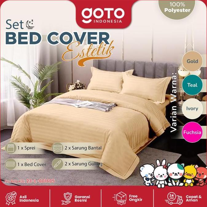 Goto Yume Bed Cover Sprei Bedcover Set Seprei Selimut Dewasa Tebal