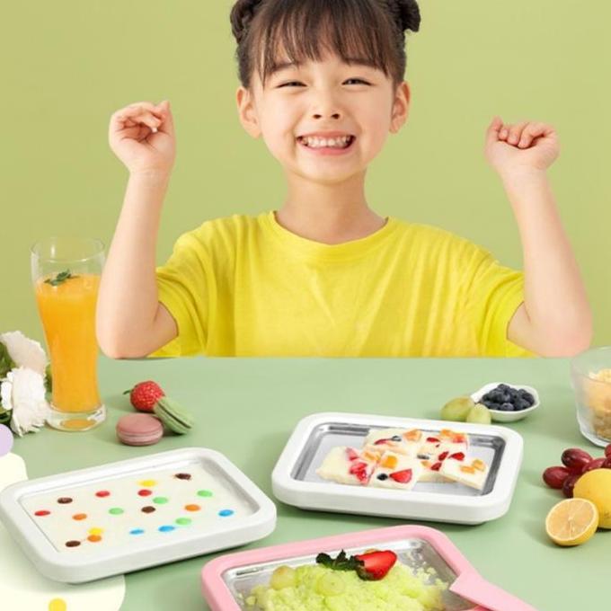 NAKAHARA Mesin Es Goreng Rumah Tangga Mesin Es Krim Kecil Goreng Mesin Yogurt Diy Goreng Piring Es