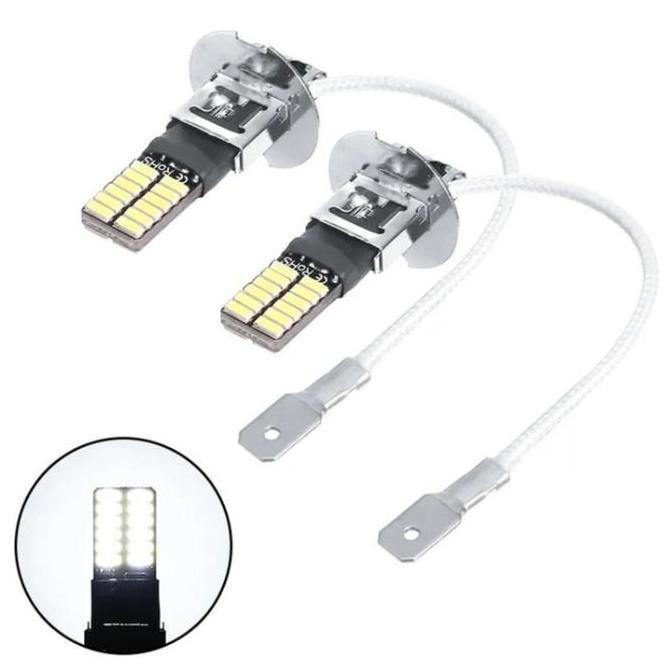 CROWHEAY 1/2PCS Bohlam Lampu Kabut LED Mobil / Anti Kabut Super Terang / Lampu Mobil LED Universal