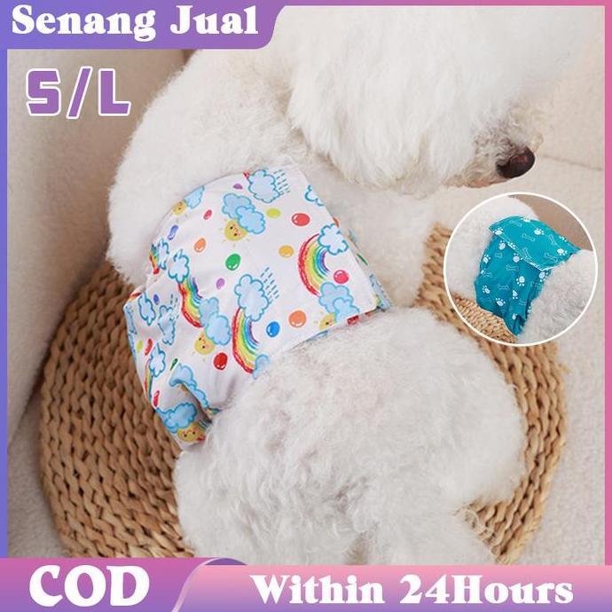 TOEVSKY Tahan Air Popok Anjing Jantan Kecil Untuk Pampers Anjing Jantan Diapers Anjing Breathable