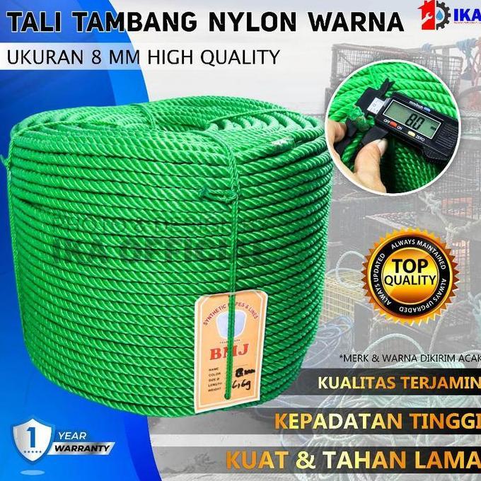 NAKATEKNO Tali tambang plastik 8 mm per roll TALI TAMBANG ROLL PPD 8MM/TALI TAMBANG 8MM/TALI ROLL(GU