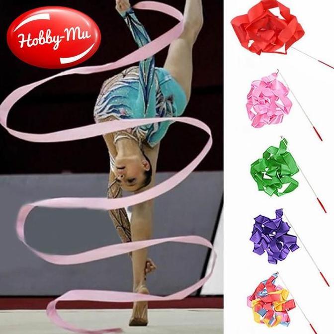Colorful Dance Ribbon Gym Rhythmic Art Gymnastic Streamer Twirling