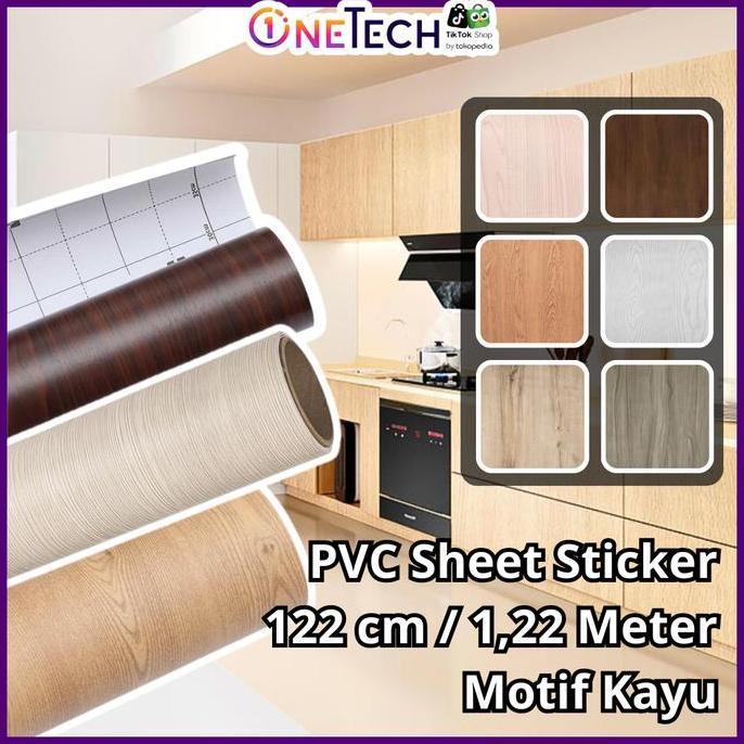 YORKSHIREY PVC SHEET RONA STIKER PELAPIS FURNITURE MOTIF KAYU STICKER PELAPIS FURNITUR MEJA LEMARI R