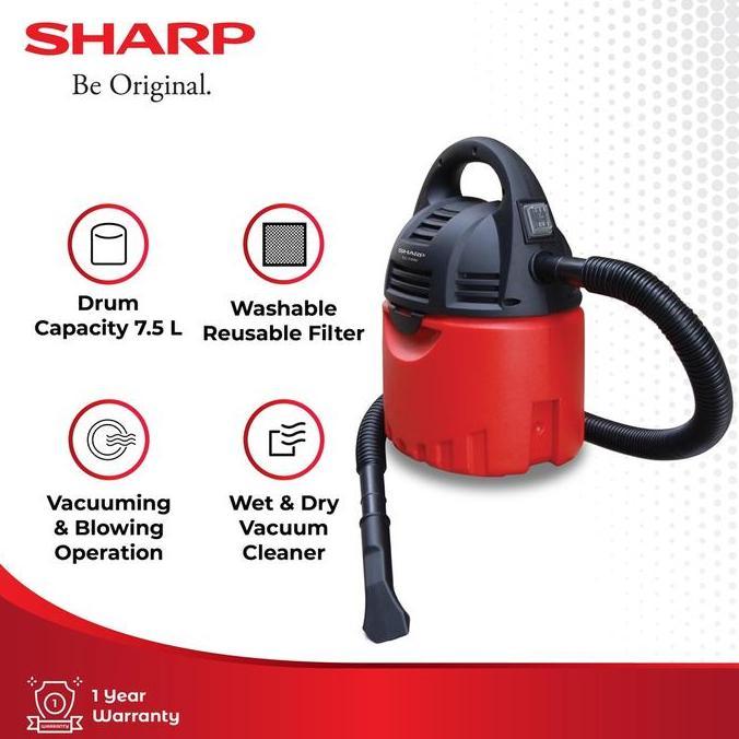 TERBARU - Sharp Vacuum Cleaner EC-CW60 Red 600 Watt