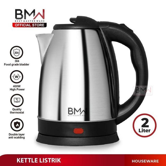 TERLARIS - Teko Air Minum Teko Kettle Electric Kapasitas 2L Teko Listrik Stainless Steel Pemanas Air