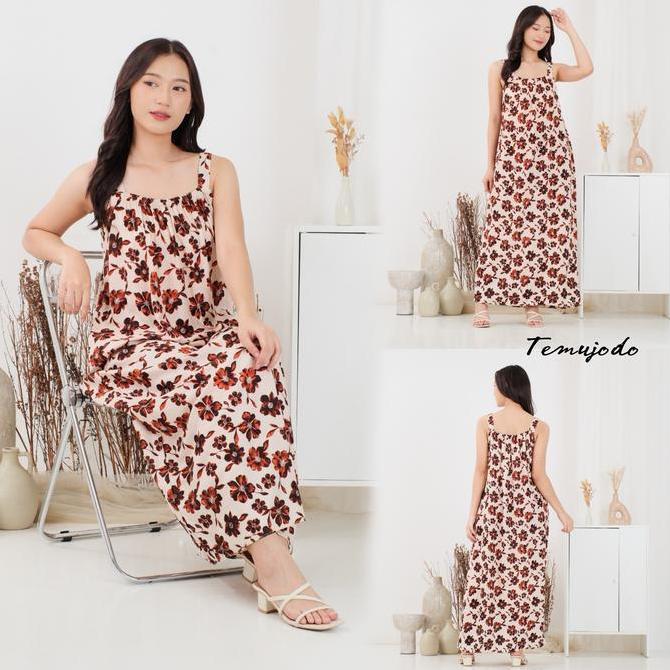 Batik Temu Jodo - Dress Yukensi/Kensi Panjang Motif Bunga Tersanjung - Rayon Daster Sexy Wanita Panj