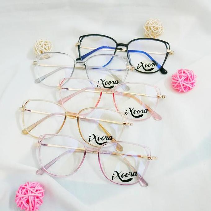 Ixoora Bellva - Frame Kacamata Minus Photocromic Anti Radiasi Pria Wanita Blueray Sinar Biru Bluecro