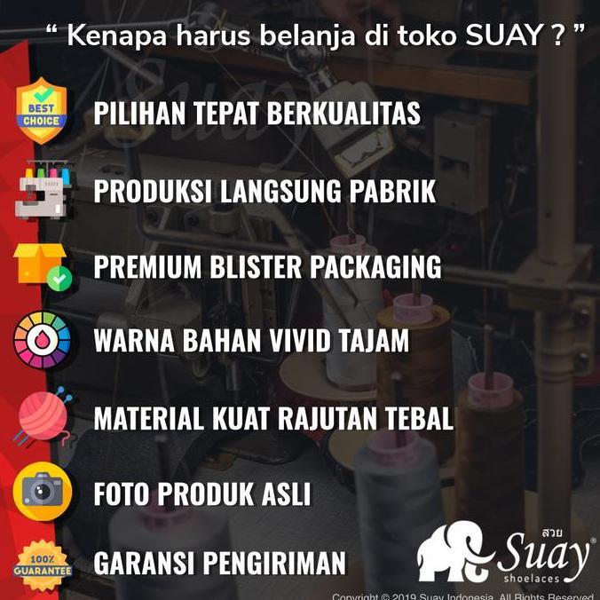 SUAY Tali Sepatu Semi Bulat (OVAL) Warna Abu Muda Light Gray - Panjang 110cm Lebar 6mm (TERBAIK) (TE
